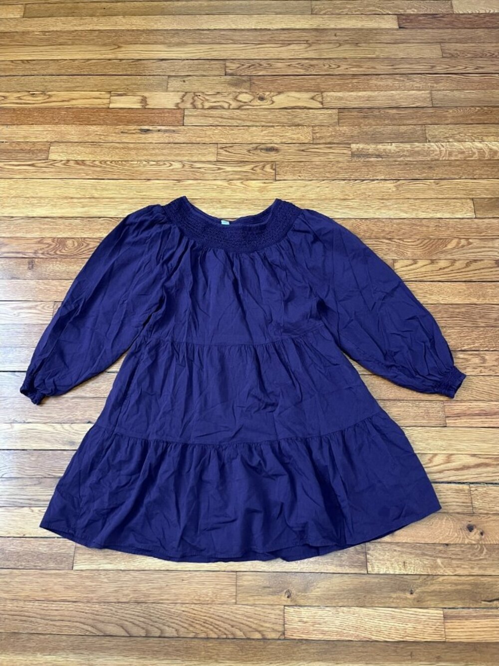 Old Navy Purple Boho Tunic Top Women's Size Medium Long Sleeve Lightweight